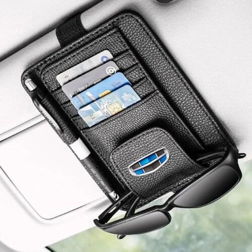 4s exclusive Car Sunshade Storage bag clip For geely emgrand gt gc9 gc6 ec718 ec7 ec8 ck emgrand GS GL car Accessories
