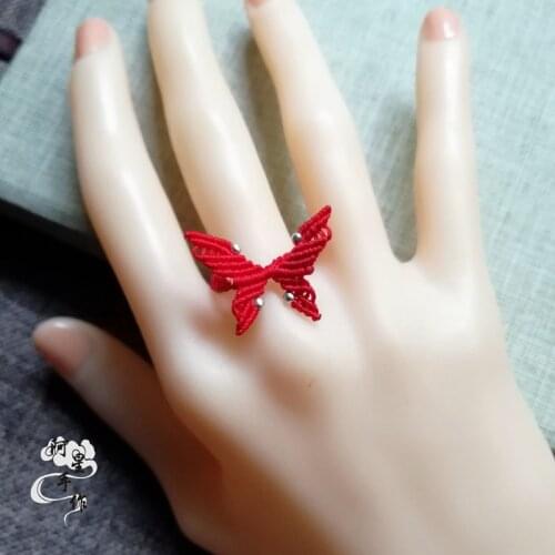 Anime Tian Guan Ci Fu Hua Cheng Butterfly Finger Ring Ancient Style Cosplay Costume Accessories Props Decor Xmas Gifts