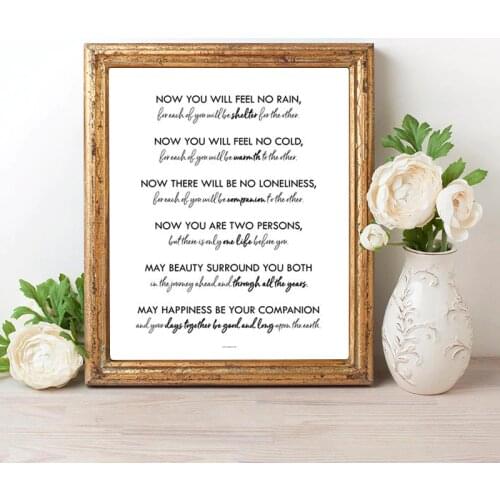 Apache Prayer Blessing Black White Canvas Poster Cherokee Blessing Modern Art Print Painting Indian Wedding Decoration Picture