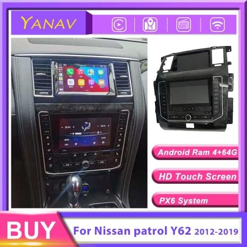 2 DIN Android car radio stereo receiver for-Nissan patrol Y62 2012-2019 car audio video Modified to 2020 new radio