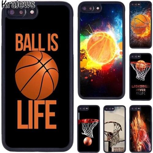 Krajews Ball is Life Basketball Phone Case Coque For iPhone 5 6S 7 8 Plus 11 12 Pro X XR XS Max Samsung Galaxy S6 S7 S8 S9 S10