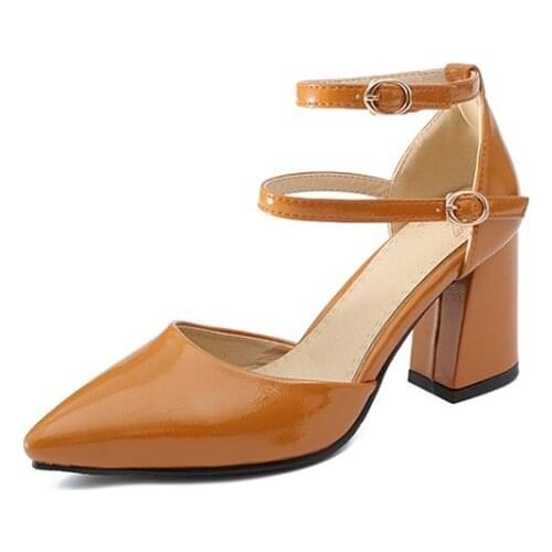 Big Size 11 12 13 14 15 high heels sandals women shoes woman summer ladies Pointed Shallow mouth cingulate Thick with sandals