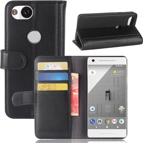 Brand gligle real genuine leather wallet case cover for Google Pixel 2 case protective shell bags
