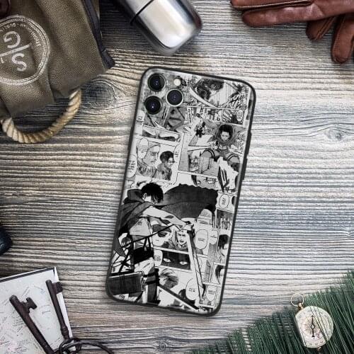 Levi Ackerman Attack on Titan Anime Phone Case For IPhone 11 12 Mini Pro XS Max X XR 6s 7 8 Plus SE Soft TPU Glass Cover