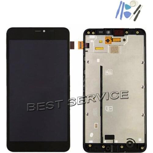 For Nokia Lumia 640xl 640 XL Lcd Display with Touch Screen Display Digitizer bezel frame Assembly + Tools