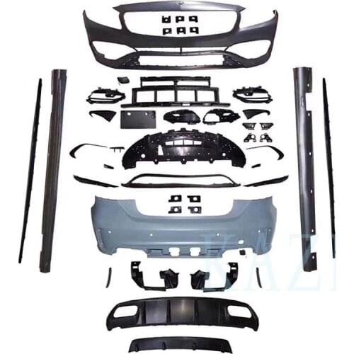Dream2021 Fit For Benz 16-18 Mercedes New Class A W176 Later Upgrade Refit A45 Big Surround Kit Front Bar Side Skirt Rear Lip