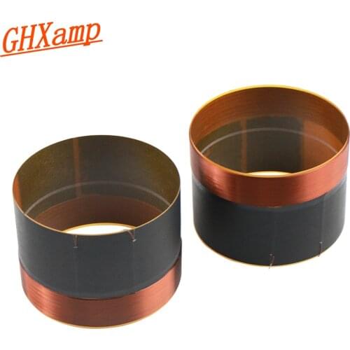 GHXAMP 75.5mm woofer voice coil glass fiber pure copper wire two layers 75.5mm stage speaker BASS voice coil accessories 2pc