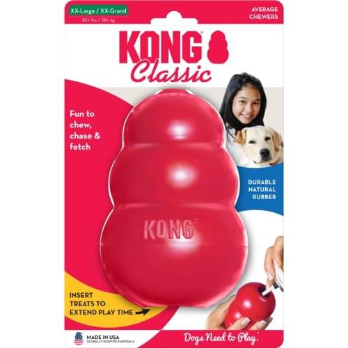 XXL-Size KONG Classic Dog Chew Toy Collection Up to 85+lbs(38+kg)