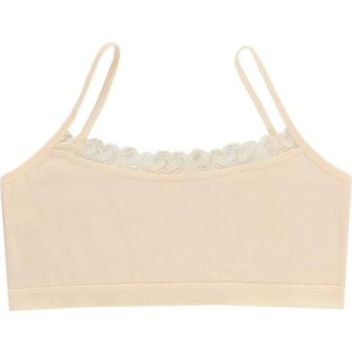 Lace Cotton Young Girls Training Bra 8-12Years Old Kids Bra Camisole Children Bras Condole Belt Vest
