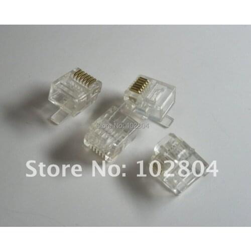 6P6C Modular Plug Telephone Connector 400 Pcs Per Lot HOT Sale HIGN Quality