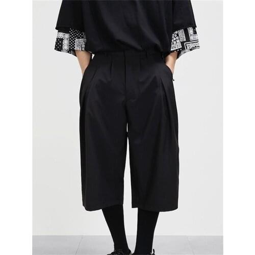 Mens casual pants, wide leg pants, skirt pants, Capris, simple classic, casual loose large pants