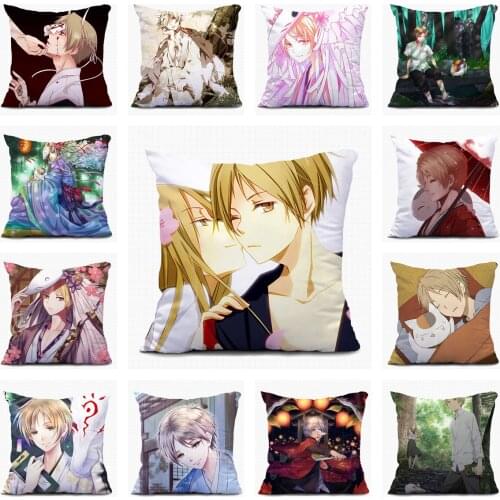 Anime Natsumes Book of Friends Home Textile Christma Pillow Case Custom Decorative Cushion Covers Sofa Pillowcase Houseware A06