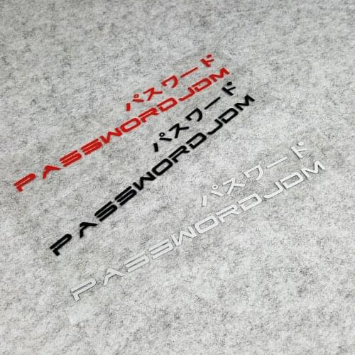 NO.S032 PASSWORD JDM JS Racing Reflective Car Stickers and Decals Waterproof Car Trunk Fashion Words Stickers