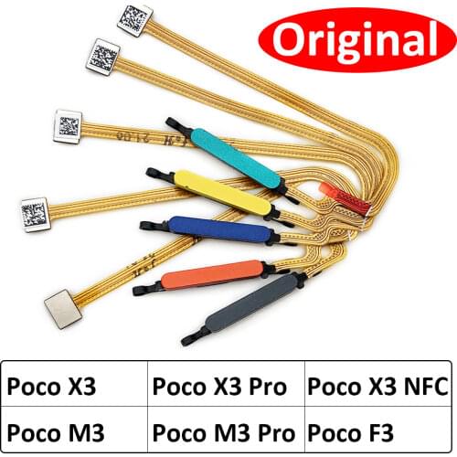 New For Xiaomi Poco M3 Home Button FingerPrint Touch ID Sensor Flex Cable Ribbon Replacement Parts