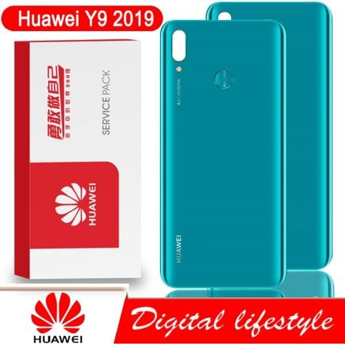 Original Back Cover for HUAWEI Y9 2019 JKM LX1 LX2 LX3 Spare Parts Back Battery Door Housing Repair Parts