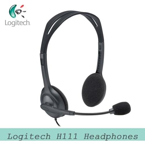Original Logitech H111 Stereo Headphones with Multi-device Headphone for Almost Platforms&Operating