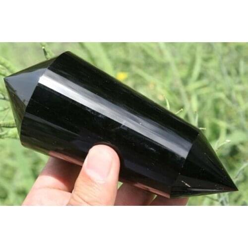 Stunning NATURAL VOGEL OBSIDIAN QUARTZ CRYSTAL 64 sided WAND POINT 399g