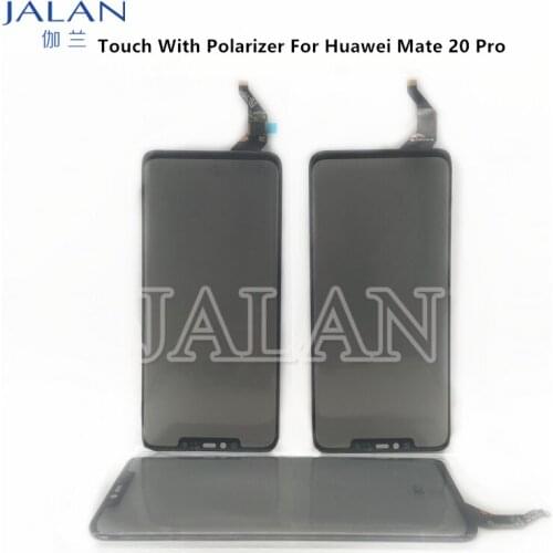 1pcs Touch glass with polarizer For huawei mate 20 pro Phone Glass Digitizer Panel Front Glass Touch Screen replacement repair