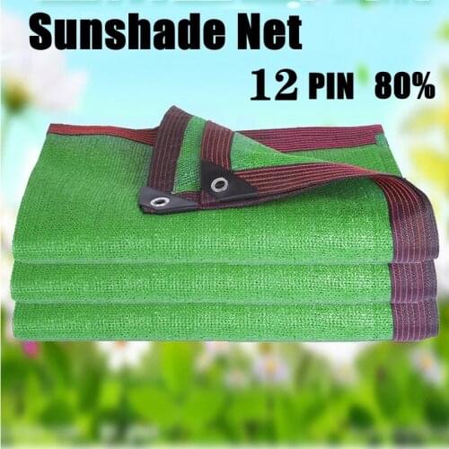 3X4M,2X6M Anti-UV Sunshade Net Green 12-Pin Garden Greenhouse Succulent Shelter Outdoor Swimming Pool Cover Sun Shading rate 80