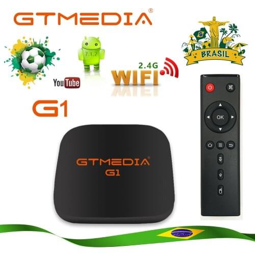GTmedia G1 smart android TV Box Android 7.1 2G+16G Support Android m3u enigma2 Set top box stock in brazil