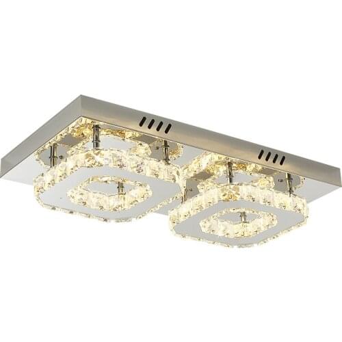 Modern white crystal ceiling lamps LED lamps high-power living room crystal ceiling lamp led lustre light Ceiling Lights WF1020