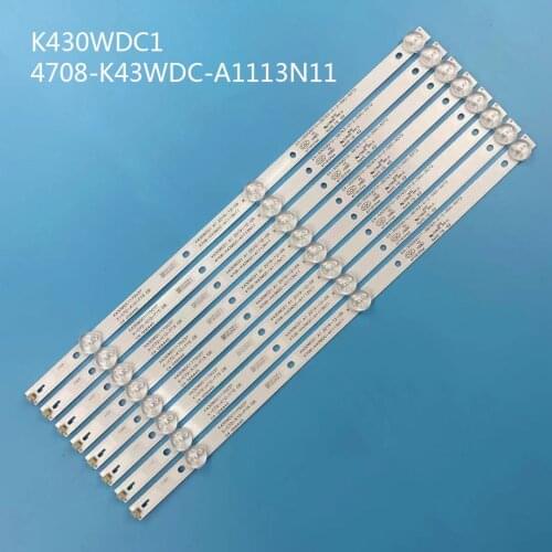 LED Backlight strip 3 lamp for 4708-K430WDC-A3113N11 A1113N11 K430WDC1 L43E6800 43HFF5952/T3 43L1600C 43bdl4012n/62