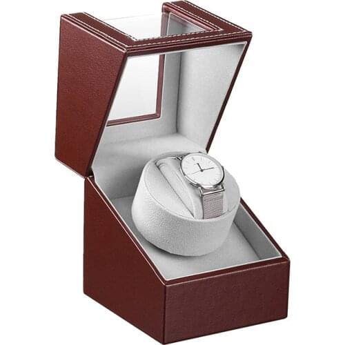 Spot wholesale pu leather single watch box electric motor box automatic winding watch box shake table swaying table