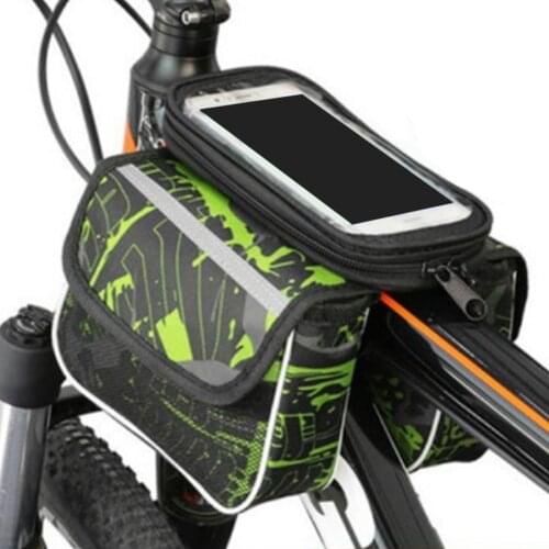 Bicycle Saddle Bag Outdoor Bicycle Touch Screen Mobile Phone Bag Waterproof Mountain Bike Bag Large Capacity