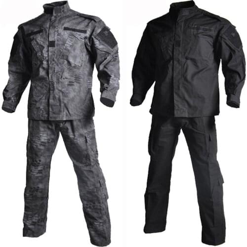 Military Uniform Shirt + Pants Outdoor Sport Airsoft Paintball Tactical Ghillie Suit Army Combat Camouflage Sets Hunting Clothes
