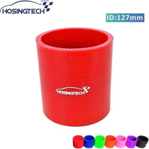 HOSINGTECH-high quality universal 5" 127mm 4ply red silicone air intake hose