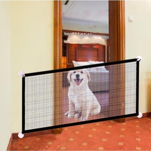 Pet Barrier Fences Portable Folding Dog Safe Guard for Indoor and Outdoor Mesh Stair Window Door Safety Fence Pets Accssories