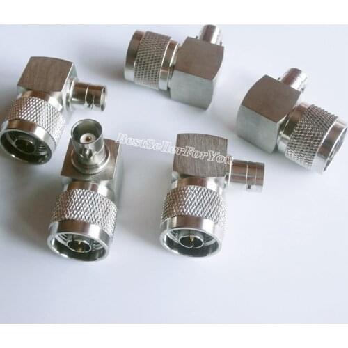 1Pcs N type male plug to BNC female jack right angle 90 Degree RA RF adapter connector