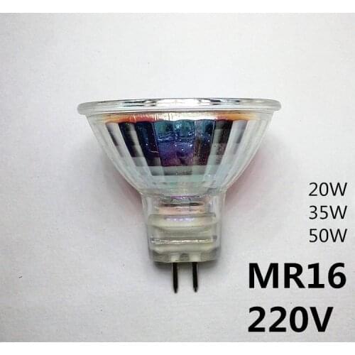 10Pcs/Lot Halogen SpotLight MR16 220v 20W 35w 50w SPOTLIGHT 220V MR16 35W Halogen Bulb Cup Shape MR16 220V 50W SPOTLIGHT