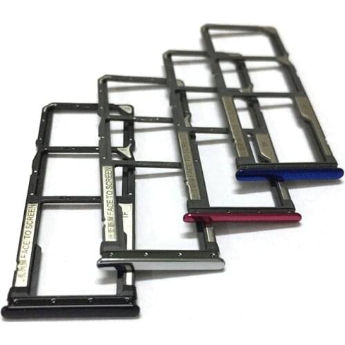 10PCS Sim Tray Holder For Xiaomi Redmi Note8 Note 8 SIM Card Tray Slot Holder Adapter Socket Repair Parts