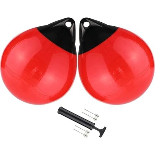2 PCS Mooring Buoy Boat Fenders Ball Round Anchor Buoy Dock Bumper Ball Inflatable for Boat, Small Sailboat, Ski Boat
