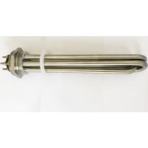 3.0 kW, 220/380V, DN40(47mm). Length230mm SS304 Terminals Water Boiler/Tank Flange Heating Element 3U Shaped Tube Heater