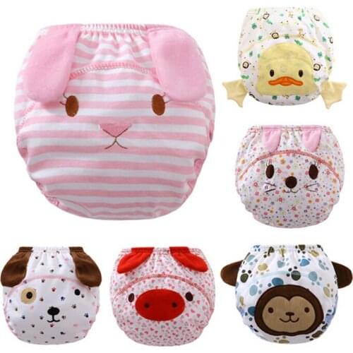 30pcs/Lot Animal Shaped Cloth Diaper Training Pants Learning Pants Trousers Baby Gifts Suit 6-15kg