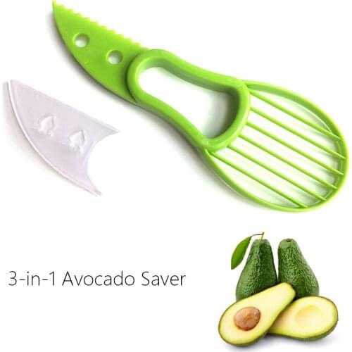 3in1 Avocado Peeler Fruit Peeling Knife Pulp Separator Chopping Plastic Knife Kitchen Vegetable Tools Household Accessories