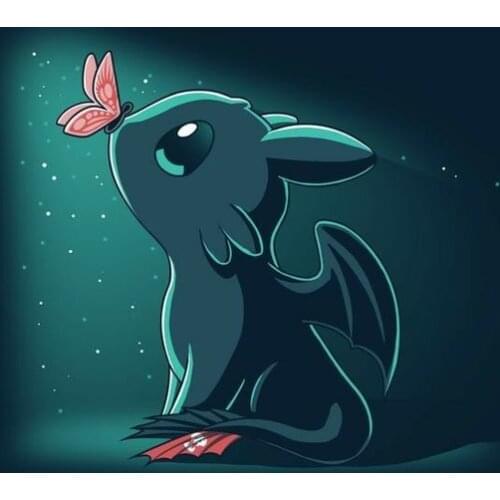 5D DIY Diamond Painting Cross Stitch Full Square/Round Drill "Cute Dragons" 3D Diamond Embroidery Mosaic Rhinestone Decor