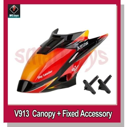 V913-27 Canopy and V913-17 Fixed Case Accessories for Wltoys V913 RC Helicopter Spare Parts