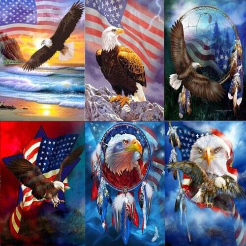 DIY Diamond Painting Animal eagle Pattern Full Squarer/Round 5d Diamond Embroidery scenery Cross Stitch Kits Diamond Mosaic KL50