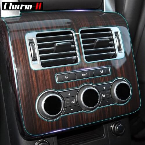 Car Interior Transparent TPU Film Console Panel Decor Protective Vinyl Wrap Sticker for Land Rover Range Rover SWB 2013-2017