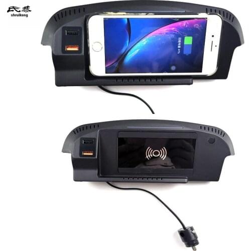 1Set 15W QI Fast Charging Car Wireless Charger Phone Holder for 2015-2020 Ford Mustang Accessories