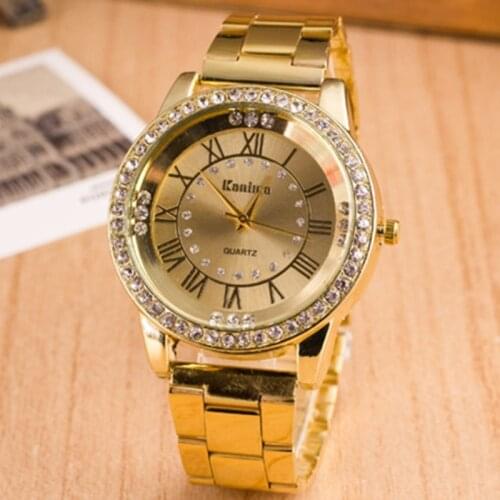 Fashion Trend Roman Numeral Full Rhinestone Alloy Watch Men and Women Couples Casual Luxury Clocks Quartz Watches orologio donna
