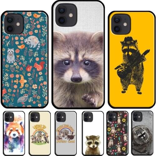 Raccoon Art Soft Phone Case For iPhone 12 11 Pro Max 5S 6S 7 8 Plus SE 2020 XR X XS Max Back Cover