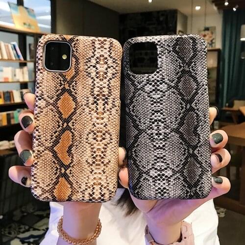 Python Snake Skin Pattern Phone Case For iPhone 12 mini 11 Pro Max Luxury SE 2020 X XR XS 5 6 7 8 Plus Shockproof Hard PC Cover