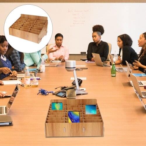1Pc Classroom Phone Finishing Box Mobile Phone Multi-grid Storage Box (24 Grids)