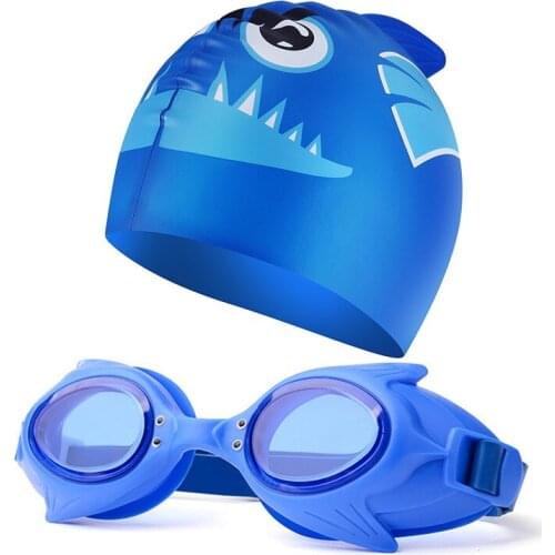 Childrens Professional Swimming set Goggles Silicone Anti-fog UV Multicolor Swimming Glasses Water Sports Eyewear With cap