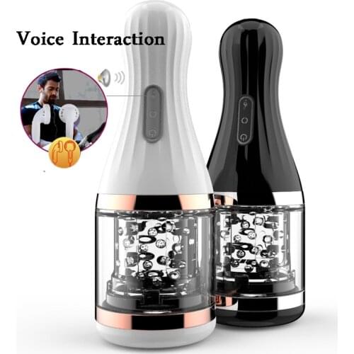 DIBE Electric 7 Speed Rotation Male automatic masturbating Cup Voice Interaction Artificial Vagina Pussy Sex Toy For Men Machine