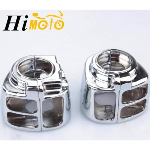 Motorcycle Chrome Switch Housings Cover For 1996-2006 Harley Dyna Sportsters 883 1200 XL Softail V-Rod Touring Road King Glide